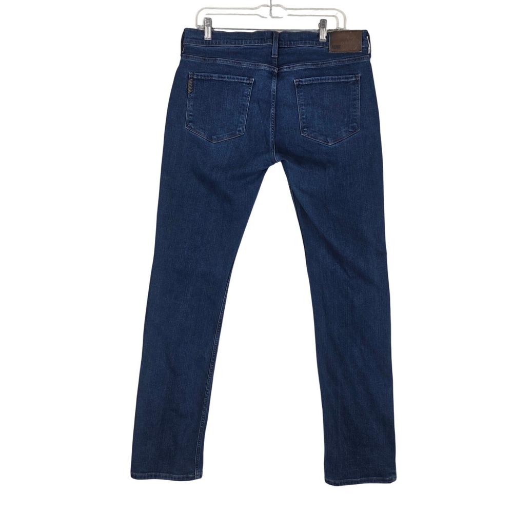 Paige Federal Blue Jeans Slim Straight Mens 33x33 (fits 32-34) Soft Stretch $209 - Picture 4 of 14